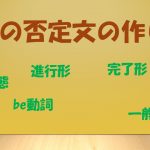 【英語】否定文の作り方の解説(進行形/完了形/受動態/一般動詞/be動詞)