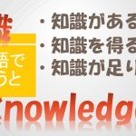 「知識がある」「知識を得る」「知識が足りない」は英語で?